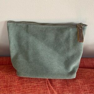 Smriti Olive Green Canvas Pouch Bag Toiletry Unisex